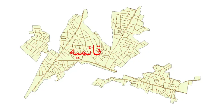 دانلود نقشه شیپ فایل شبکه معابر شهر قائمیه