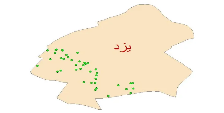 دانلود نقشه شیپ فایل کیفیت آب چاه های شهرستان یزد