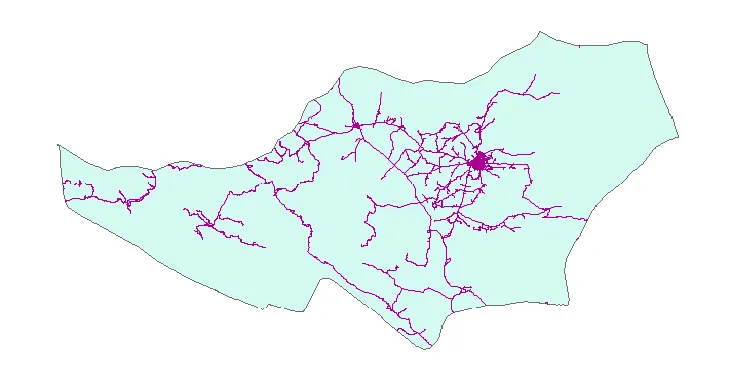 جدیدترین نقشه شیپ فایل راه های شهرستان سلسله + PDF