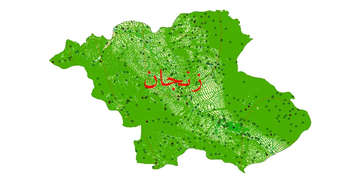 دانلود نقشه های شیپ فایل شهرستان زنجان + کاملترین لایه GIS