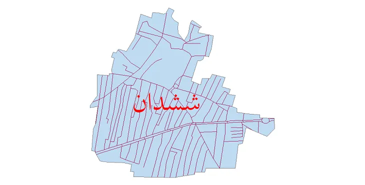 دانلود نقشه شیپ فایل شبکه معابر شهر ششده