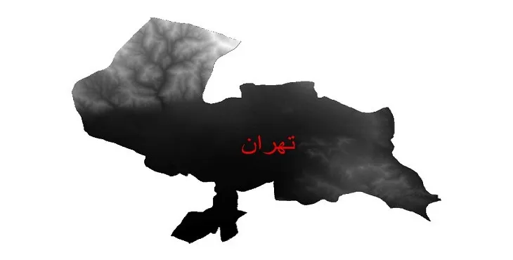 دانلود نقشه دم (DEM) شهرستان تهران | دقت 30 متر