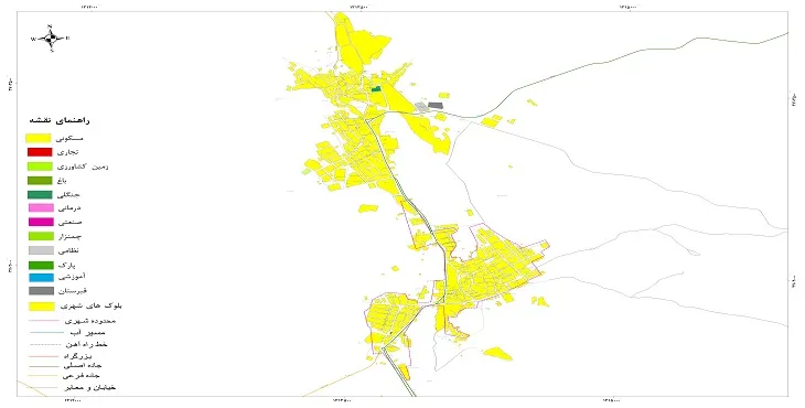 نقشه شیپ فایل (GIS) شهر قهستان 1404 + عکس با کیفیت