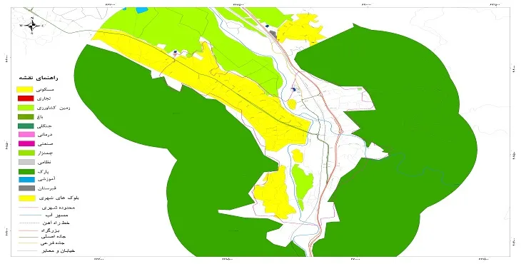نقشه شیپ فایل (GIS) شهر شیرگاه 1405 + عکس با کیفیت
