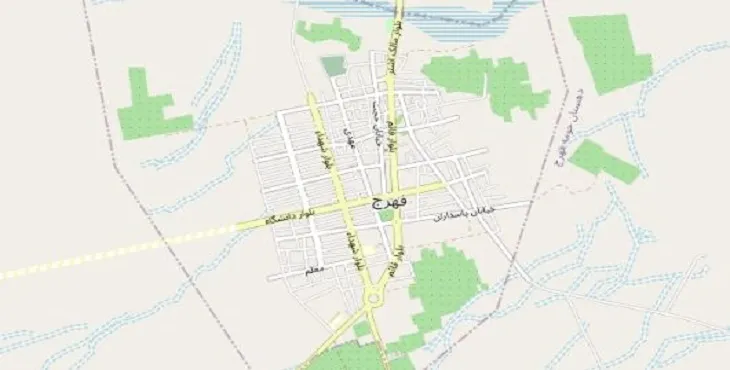 دانلود نقشه شهر فهرج + pdf با کیفیت بالا