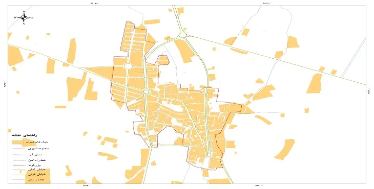 نقشه خیابان‌ها و معابر شهر جوادآباد + عکس کیفیت بالا