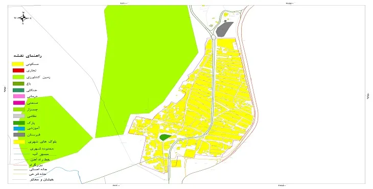 نقشه شیپ فایل (GIS) شهر طاقانک 1404 + عکس با کیفیت