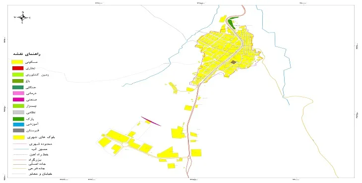 نقشه شیپ فایل (GIS) شهر آوج 1404 + عکس با کیفیت