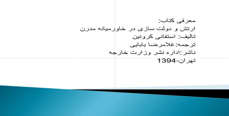 دانلود پاورپوینت ارتش و دولت سازی در خاورمیانه مدرن