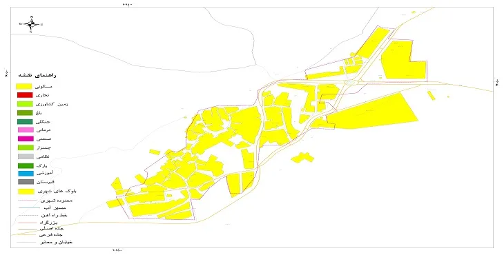 نقشه شیپ فایل (GIS) شهر رازقان 1405 + عکس با کیفیت