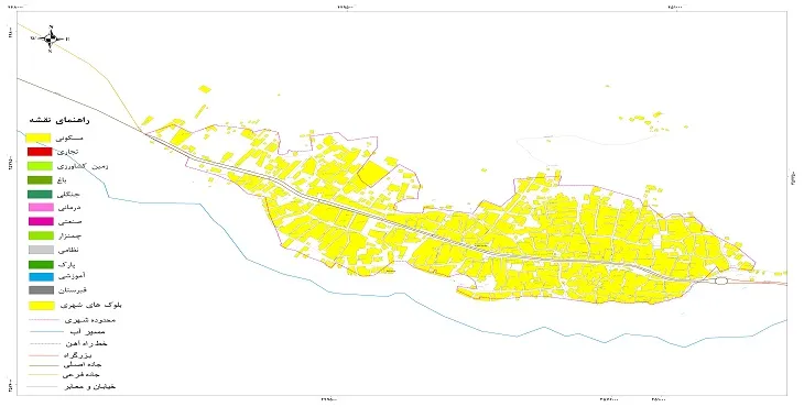 نقشه شیپ فایل (GIS) شهر باباحیدر 1404 + عکس با کیفیت
