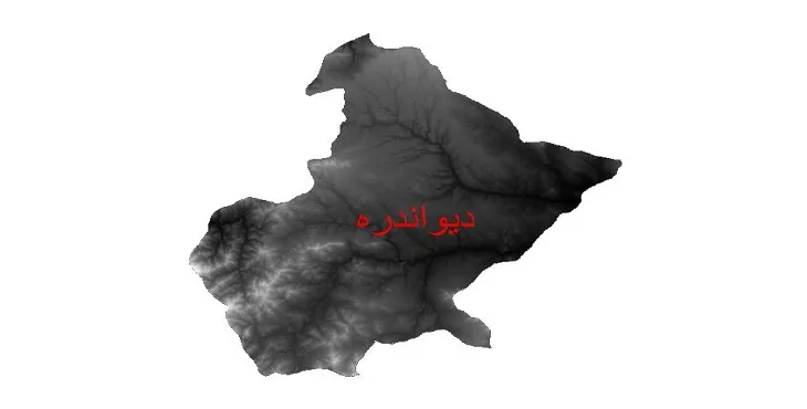 دانلود نقشه دم (DEM) شهرستان دیواندره | دقت 30 متر