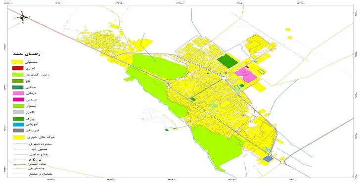نقشه شیپ فایل (GIS) شهر خواف 1404 + عکس با کیفیت