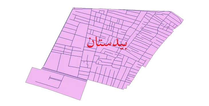 دانلود نقشه شیپ فایل شبکه معابر شهر بیدستان