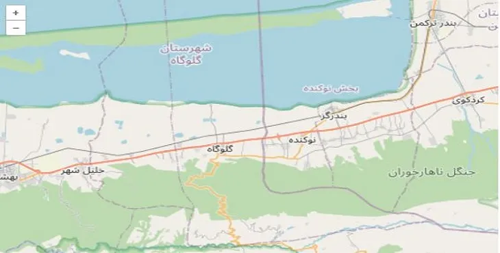 دانلود نقشه شهرستان گلوگاه + pdf با کیفیت بالا