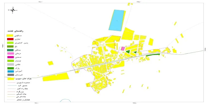 نقشه شیپ فایل (GIS) شهر موچش 1404 + عکس با کیفیت