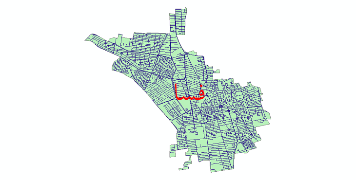 دانلود نقشه شیپ فایل شبکه معابر شهر فسا سال 1401