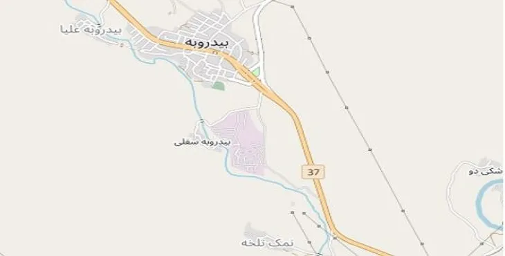 دانلود نقشه شهر بیدروبه + pdf با کیفیت بالا