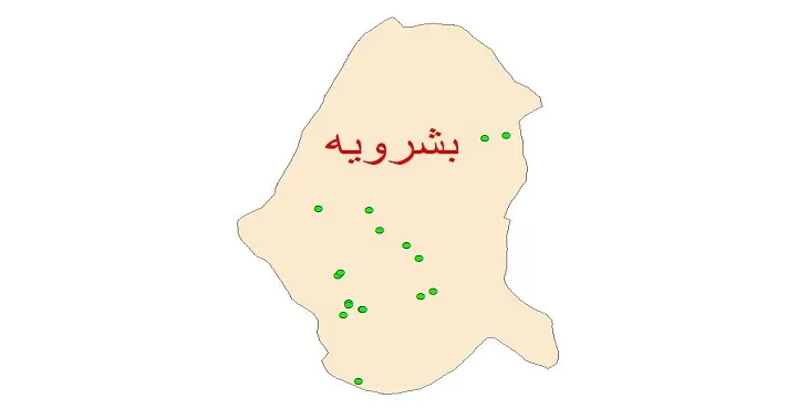 دانلود نقشه شیپ فایل کیفیت آب چاه های شهرستان بشرویه