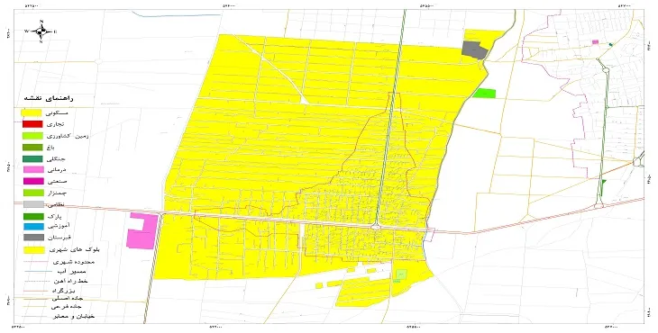 نقشه شیپ فایل (GIS) شهر کهریزسنگ 1404 + عکس با کیفیت