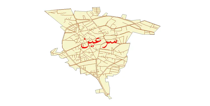 دانلود نقشه شیپ فایل شبکه معابر شهر سرعین