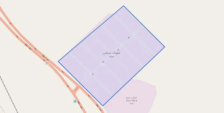 دانلود نقشه شهرک صنعتی مرند + pdf با کیفیت بالا