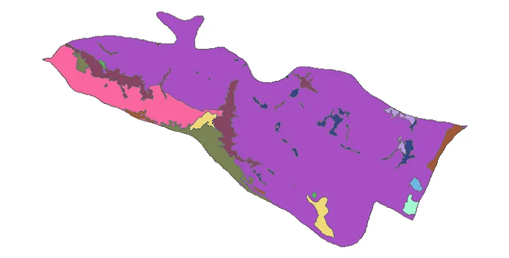 بروزترین نقشه شیپ فایل کاربری اراضی شهرستان خوانسار + PDF