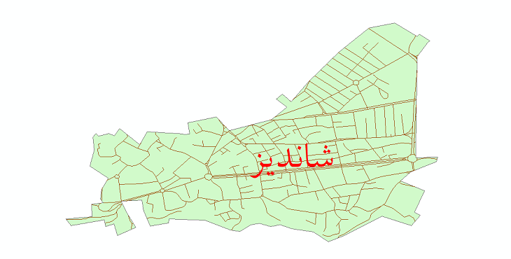 دانلود نقشه شیپ فایل شبکه معابر شهر شاندیز سال 1401