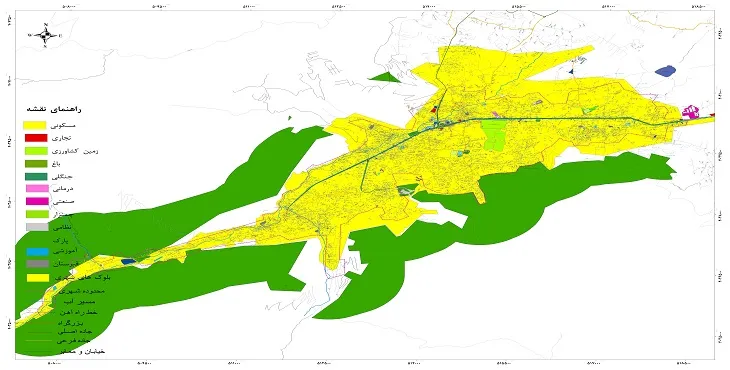نقشه شیپ فایل (GIS) شهر کلاردشت 1405 + عکس با کیفیت