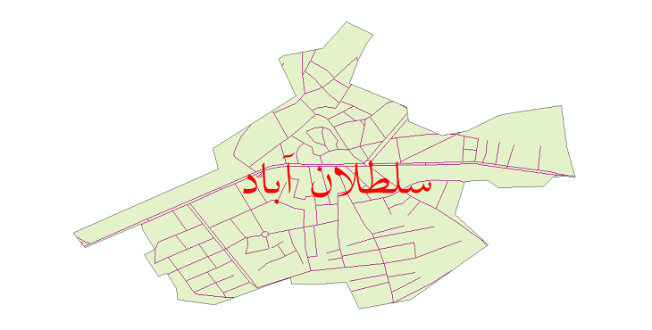 دانلود نقشه شیپ فایل شبکه معابر شهر سلطان آباد شهرستان خوشاب سال 1401