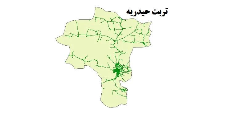 جدیدترین نقشه شیپ فایل راه های شهرستان تربت حیدریه + PDF