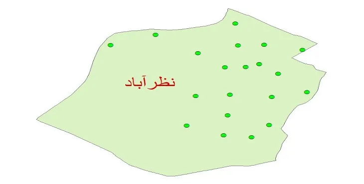 دانلود نقشه شیپ فایل کیفیت آب چاه های شهرستان نظرآباد