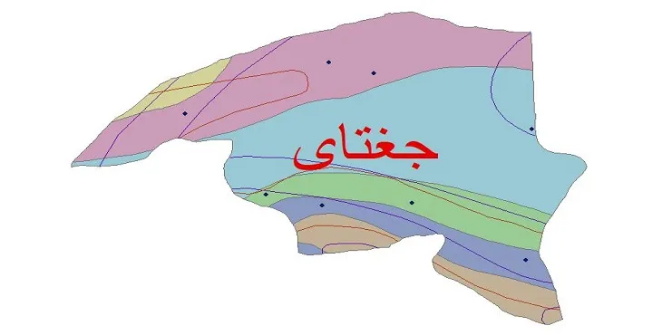 نقشه شیپ‌ فایل اقلیم‌شناسی شهرستان جغتای + 7 لایه اقلیمی