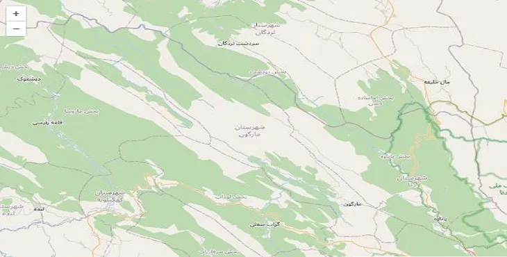دانلود نقشه شهرستان مارگون + pdf با کیفیت بالا