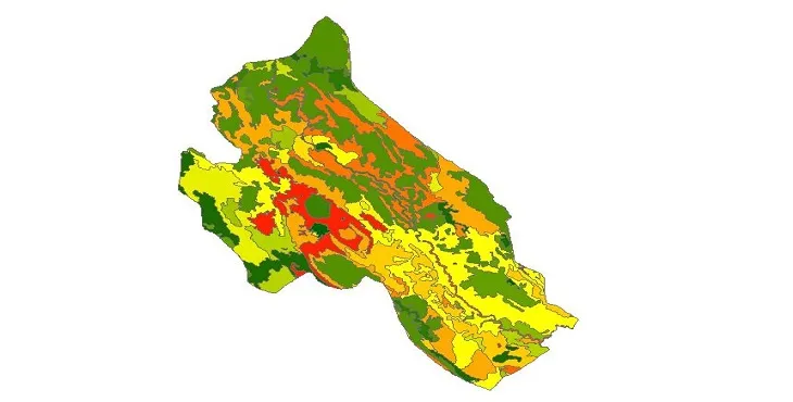 بروزترین نقشه شیپ فایل کاربری اراضی شهرستان ایذه + PDF