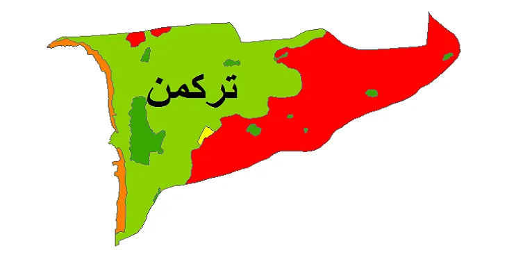 بروزترین نقشه شیپ فایل کاربری اراضی شهرستان ترکمن + PDF