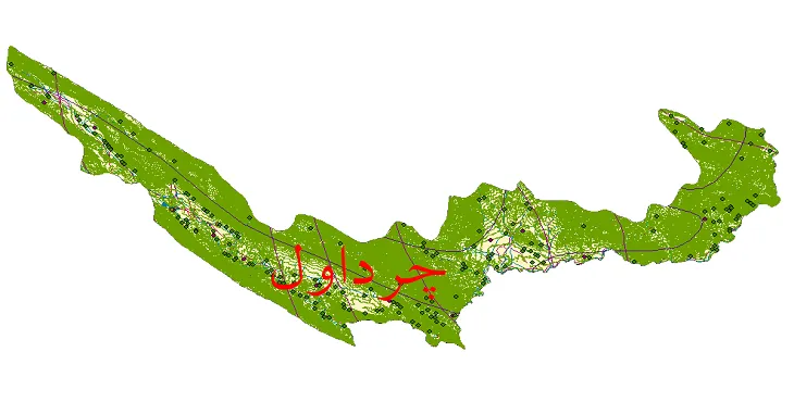 دانلود نقشه های شیپ فایل شهرستان چرداول + کاملترین لایه GIS