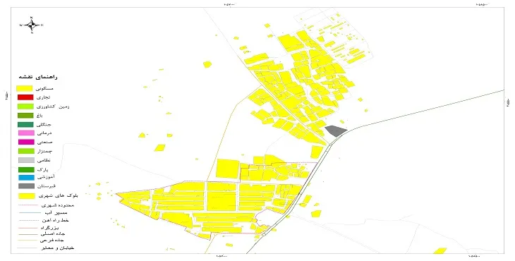 نقشه شیپ فایل (GIS) شهر تخت 1405 + عکس با کیفیت