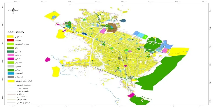 نقشه شیپ فایل (GIS) شهر ملایر 1405 + عکس با کیفیت