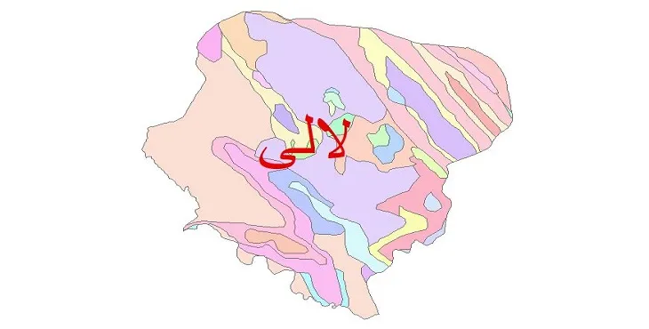 نقشه شیپ فایل (GIS) زمین‌ شناسی شهرستان لالی