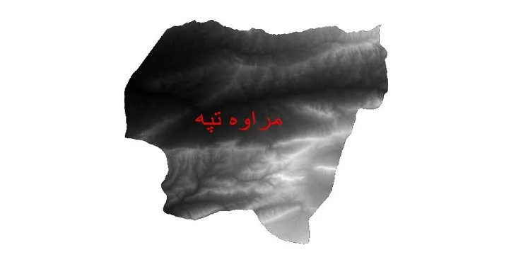 دانلود نقشه دم (DEM) شهرستان مراوه تپه | دقت 30 متر