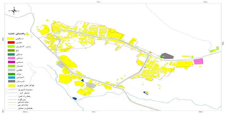 نقشه شیپ فایل (GIS) شهر چلگرد 1404 + عکس با کیفیت
