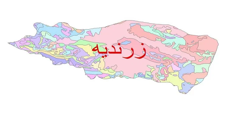 نقشه شیپ فایل (GIS) زمین شناسی شهرستان زرندیه