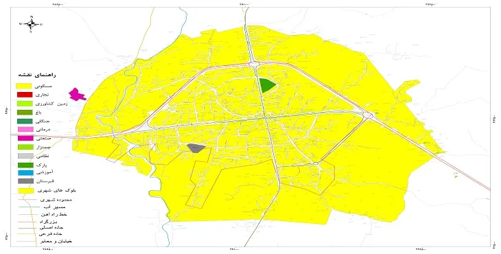نقشه شیپ فایل (GIS) شهر کوچصفهان 1405 + عکس با کیفیت