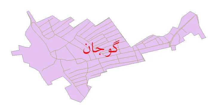 دانلود نقشه شیپ فایل شبکه معابر شهر گوجان