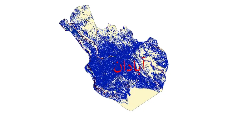 دانلود نقشه های شیپ فایل شهرستان آبادان + کاملترین لایه GIS