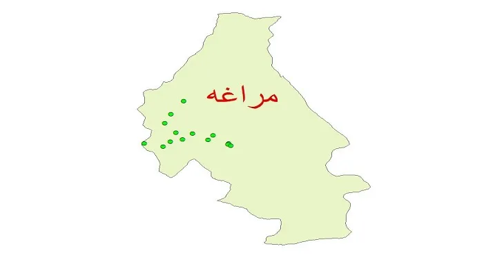 دانلود نقشه شیپ فایل کیفیت آب چاه های شهرستان مراغه