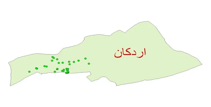 دانلود نقشه شیپ فایل کیفیت آب چاه های شهرستان اردکان