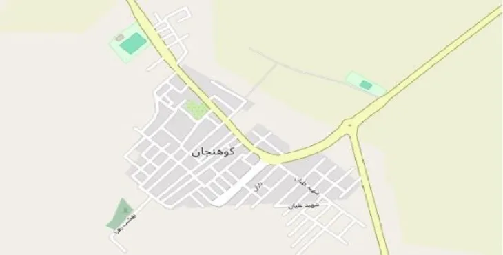 دانلود نقشه شهر کوهنجان + pdf با کیفیت بالا