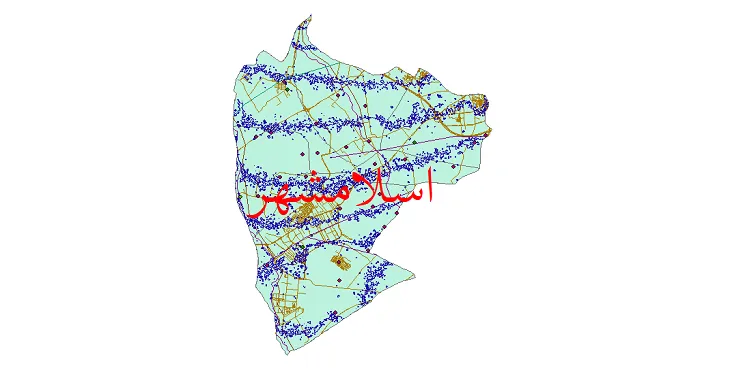 دانلود نقشه های شیپ فایل شهرستان اسلامشهر + کاملترین لایه GIS